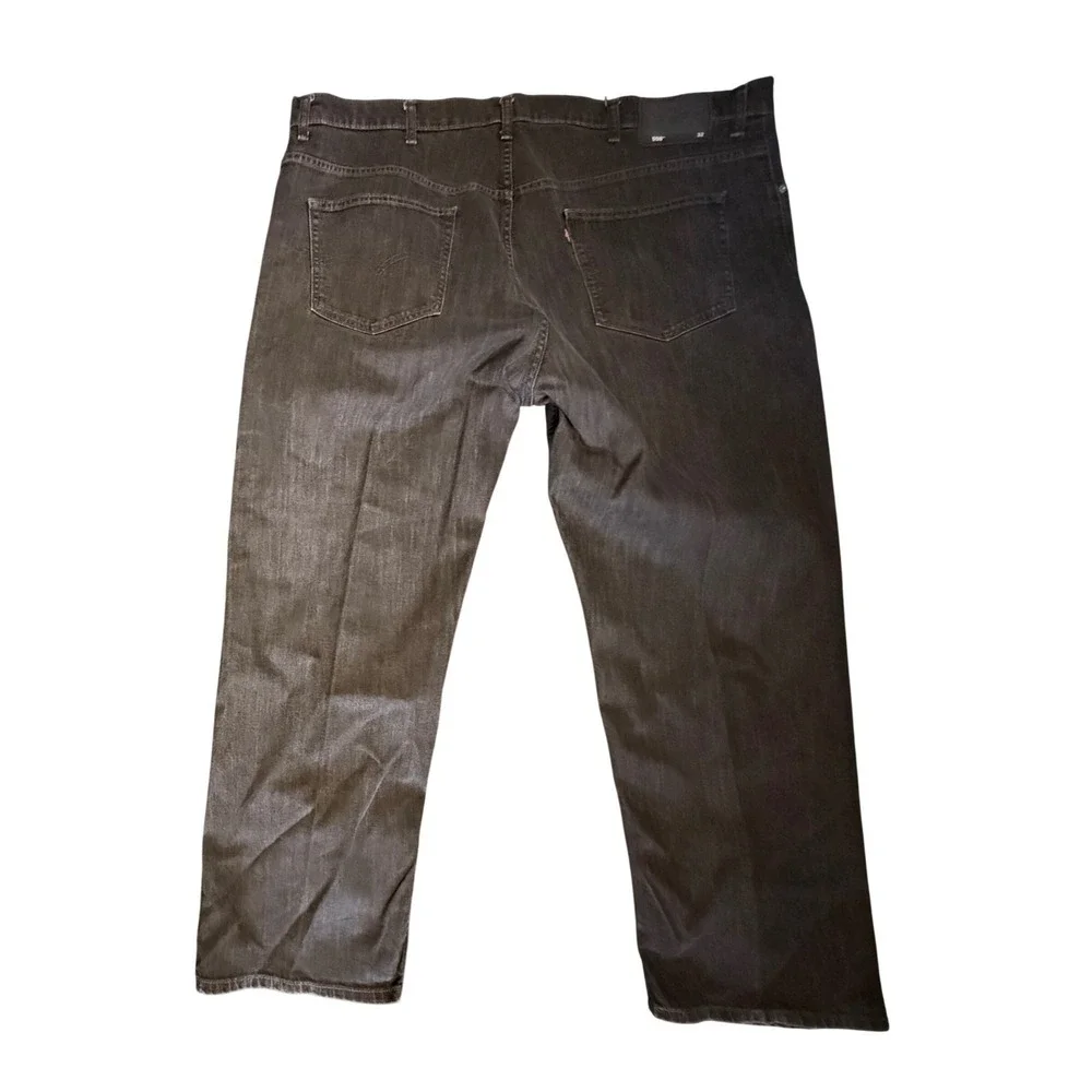 Levi's 559 Relaxed Straight Jeans Mens 48x32 Black Red Tab Stretch Denim